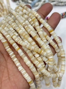 Cuentas de piedras preciosas de alta calidad para la elaboración de joyería, 17 pulgadas, nácar natural facetado, forma de disco, tamaño 7-8 mm - Product Image 5