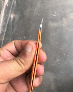 Pinzas para pestañas Logotipo personalizado Color naranja Recubierto Sólido Japonés Acero inoxidable Diamante Agarre Pinzas para extensión de pestañas - Product Image 3