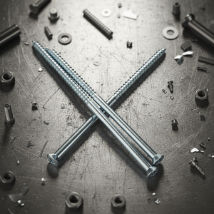 Vis à bois fraisée en acier au carbone PDC, filetage grossier, filetage partiel, finition oxyde noir, métrique/pouce, classe 4, haute résistance - Product Image 1