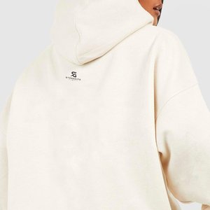 Conjunto de Sudadera con Capucha Oversize de Algodón y Forro Polar para Mujer, Pantalones Largos, Ropa Casual de Invierno, Ajuste Holgado, Color Sólido - Product Image 3