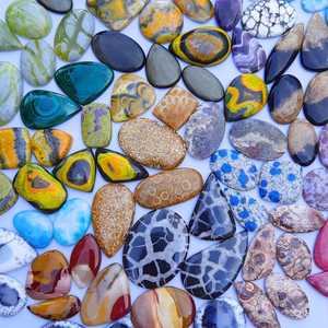 MAHNAJ GEMS Wholesale Natural Mixed Gemstone Flatback Cabochons Lot for Ring Pendant Jewelry Making JAIPIUR ,RAJASTHAN - Product Image 6