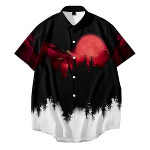 <b>Men</b> Breathable Eco-Friendly Quick Dry <b>Shirt</b> Short Sleeve Hawaii Sublimation Print <b>Beach</b> Casual Button Summer Colorful High <b>Shirt</b> - Product Image 4