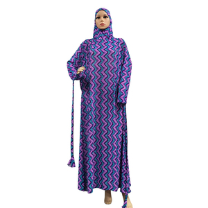 Abayas turques pour femmes, à manches longues, imprimées, fines, pour le printemps et l'été, robe longue avec ceinture, abaya - Product Image 2