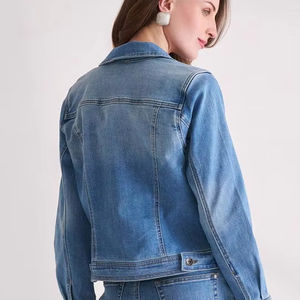 Chaqueta de Mezclilla Acolchada para Mujer, Color Azul Invierno, Logotipo Personalizado, Transpirable, Impermeable, Precio al por Mayor, Tallas Grandes - Product Image 3