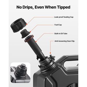 Contenitore per Carburante Sicuro da 1,3 Galloni per Moto, Antigoccia con Beccuccio Bloccabile e Portata Massima di 15 L/min, Tanica Portatile - Product Image 3