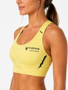 Soutien-gorge de sport personnalisable à maintien moyen pour femme, vente en gros, service OEM, compression respirante, écologique - Product Image 2