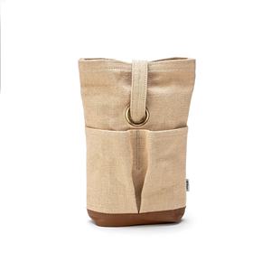 OEM ODM, sac à vin écologique en jute naturel pour 2 bouteilles avec poches, sac à main, sac d'emballage de vin, sac de transport à 2 voies, fabriqué en BD - Product Image 3