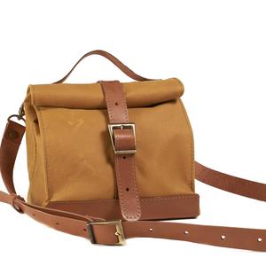 Sac à déjeuner moderne en cuir et toile durable avec fermeture éclair, isotherme, réutilisable, pour le travail LCLB-0023 - Product Image 4
