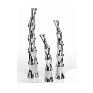 Amazing Contemporary Stainless Steel Vase with <b>Blue</b> Base Handmade Tabletop Decor Handmade Floor Vase On Sale - Product Image 6
