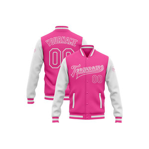 Blouson universitaire bleu personnalisé pour homme, impression par sublimation, col montant, nom et numéro de l'équipe, design avant et arrière, décontracté, hiver - Product Image 1