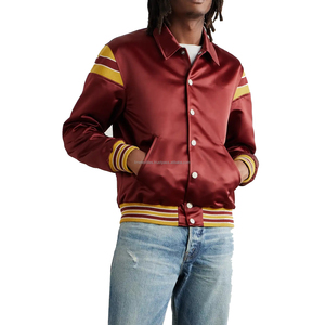 Veste bomber en satin réversible de haute qualité, personnalisée, écologique, imperméable, 100% soie, hiver, unisexe, élégante, doublure en bambou - Product Image 3