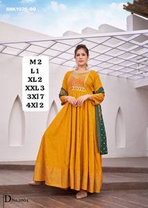Conjunto de Vestido y Dupatta de Rayón con Lámina de Color y Bordado, Ideal para Festivales, a Precio de Mayoreo, Moda Femenina - Product Image 3
