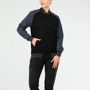 Fashion Women's Varsity <b>Jacket</b> Classic Letterman Baseball Button Up Casual College Style Outerwear Varsity <b>Jackets</b> - Product Image 6