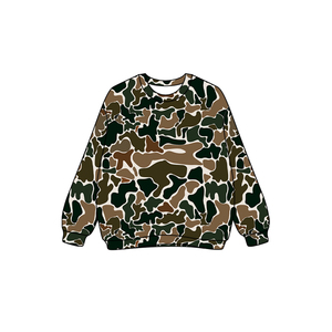 เสื้อสเวตเชิ้ตลายพรางแบบสวมหัว แขนยาว สำหรับกิจกรรมกลางแจ้ง ขายส่งสำหรับผู้ชายและผู้หญิง รับผลิตแบบ OEM พร้อมสกรีนโลโก้ตามสั่ง - Product Image 5