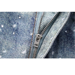Women’s Y2K Customized Rhinestone Design Jeans <b>Wide</b> <b>Leg</b> Baggy Denim Pants High Waist Loose Fit <b>Sparkly</b> Streetwear 100% Cotton - Product Image 5