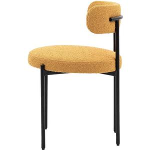 Chaise de salle à manger moderne en velours rembourrée avec structure métallique et dossier bas pour salle à manger, cave à vin, villa, hôtel, appartement - Product Image 4