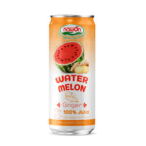 Free Sample Low MOQ 100% Watermelon Juice with Ginger Drinks 320ml Canned Healthy Fruit Juice OEM ODM Beverage Manufacturer - Product Image 1