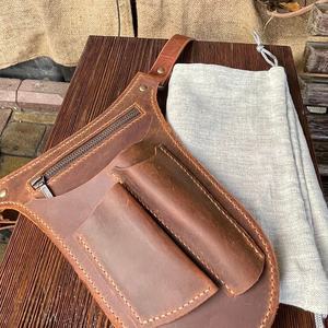 Heavy Duty Leather Waterproof <b>Work</b> Organizer Durable Electrician Contractor Bag <b>Pouch</b> Carpenter Customizable OEM ODM - Product Image 5