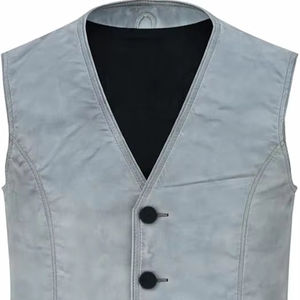 Chaleco de Cuero para Hombre, Talla Grande, Chaqueta de Invierno Cálida con Forro de Piel de Oveja, Chaqueta de Piloto - Product Image 1