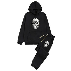 Ensemble de survêtement décontracté pour homme, personnalisable, coupe ajustée, écologique, respirant, avec sweat à capuche et pantalon de jogging - Product Image 1
