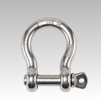 Manille en D en acier inoxydable AISI 316 de qualité marine avec goupille à vis M4-M38, quincaillerie de connexion de chaîne