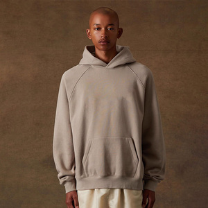 Sweat-shirts à capuche d'hiver épais de haute qualité, personnalisables (impression et broderie), en polaire écologique, avec poche, coupe oversize et épaules tombantes - Product Image 5