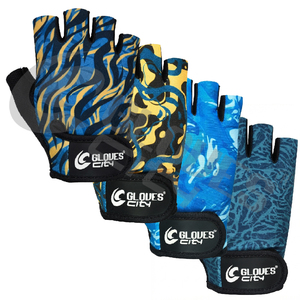 Gants d'entraînement de musculation pour femmes GLOVES City Hot Blue, design par sublimation, couleur rose, pour l'entraînement féminin 2026 - Product Image 6