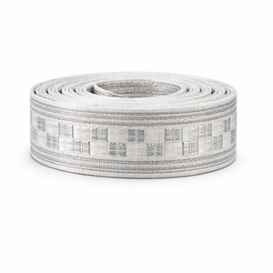 ริบบิ้นลายทางซารีหน้าเดียวขนาด 20 มม. โพลีเอสเตอร์ 100% |   ผ้าแจ็คการ์ดทอลายต้านการหดตัวสำหรับขอบผ้าส่าหรีและงานหัตถกรรม - Product Image 1