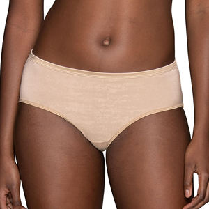 กางเกงในเอวสูงทรงฮิปสเตอร์สำหรับผู้หญิงไซส์ใหญ่ ผ้าสแปนเด็กซ์/คอตตอนถัก ระบายอากาศได้ดี ไร้ตะเข็บ ตกแต่งด้วยการตัดต่อสีสันสำหรับใส่ทุกวัน - Product Image 3