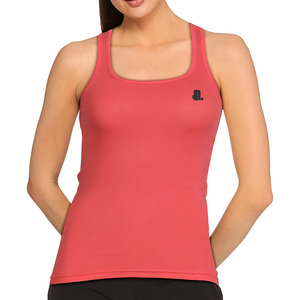 Camiseta sin mangas y chaleco deportivo para mujer, 100% algodón con mezcla de spandex, diseño con logo, transpirable, de secado rápido, ropa deportiva. - Product Image 1