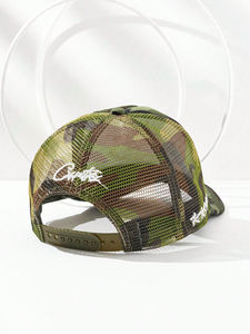 Camouflage Trucker Cap Custom Logo Embroidery Mesh Back Baseball Cap Outdoor Adjustable Snapback <b>Hat</b> - Product Image 2