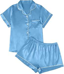 Pijama de Mujer para Primavera, Verano, Otoño e Invierno, Camisón hasta la Rodilla, Manga Corta, Diseño de Dibujos Animados, Transpirable, de Secado Rápido, Talla 3XL, 100% Algodón - Product Image 2