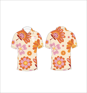 Camisa polo con estampado floral retro para hombre, camiseta informal de verano de manga corta, camiseta de golf de moda vintage - Product Image 3