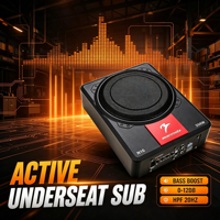 Subwoofer actif abordable de 10 pouces 200W RMS Mono Amp pour voiture, subwoofer de basses sous le siège pour l'audio automobile