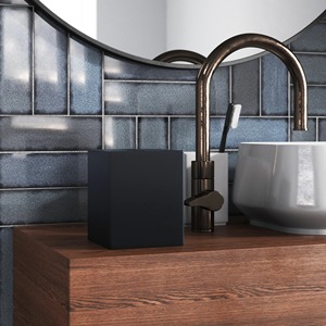 Elegante cubierta de caja de pañuelos negra mate para decoración moderna de baño, soporte de pañuelos cuadrado negro minimalista y elegante - Product Image 6