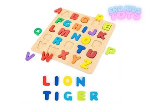 Juguetes Educativos de Madera para Preescolar, Montessori, Alfabeto, Números, Formas, Rompecabezas 3 en 1, Actividad de Estimulación Cerebral - Product Image 2