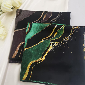 Fashion Design Women Best Flower Printed <b>Bandana</b> Women Head Scarf Silk Satin Head Women Scarves For Events - Product Image 3