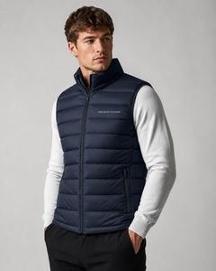 Chaleco Acolchado con Cuello Alto Color Borgoña para Hombre, Marca Vibe Craft, Cierre de Cremallera, Resistente al Viento, Estilo Casual para Otoño - Product Image 3