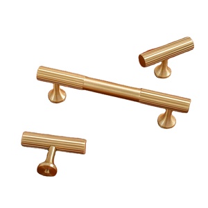 Boutons d'armoire antiques en laiton poli poignées de porte de cuisine poignée de porte de placard de tiroir poignées d'armoire poignées de poignées de poignées en laiton plaqué - Product Image 2