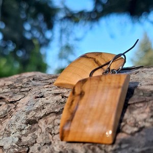 Boucles d'oreilles en bois naturel avec connecteurs, style bohème, boucles d'oreilles pendantes en bois pour femmes, accessoires de bijoux - Product Image 2