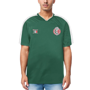 Camiseta de fútbol de México con logo personalizado, cuello en V y manga corta. - Product Image 4