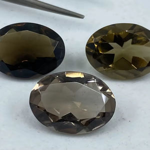 Cuarzo Ahumado Facetado Ovalado, Piedras Sueltas de Diferentes Tamaños (6x4mm a 25x18mm), Calibradas para Joyería, Lote - Product Image 1