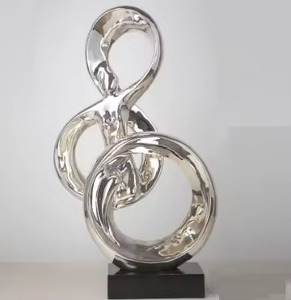 Office <b>Decor</b> Metal Sculpture Artistic Figurine <b>Decorative</b> Home <b>Table</b> <b>Decor</b> Interior Accent - Product Image 2