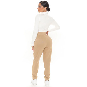 Pantalon de sport d'hiver pour femme, pantalon de survêtement en molleton épais, pantalon de jogging uni pour femme - Product Image 4