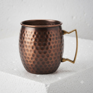 Taza Moscow Mule de Cobre Martillado Moderno al por Mayor con Asa de Latón Hecha a Mano, Ecológica, Apta para Lavavajillas, para Cócteles, Cerveza, Café, OEM - Product Image 2
