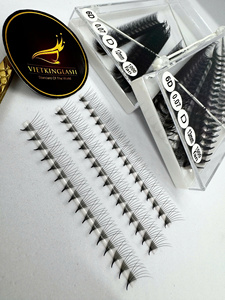 Extensions de cils pré-faits ultra-rapides 6D en gros, cils volumineux doux faits à la main en PBT coréen de haute qualité - Product Image 5