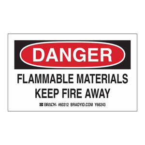 Brady Flammable Materials Self-Adhesive PVC <b>Labels</b> for Laboratory & Industrial Use - Product Image 2