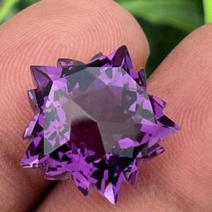 พลอยแอมเมทิสต์ธรรมชาติรูปดาวเกล็ดหิมะ สำหรับทำเครื่องประดับ แหล่งกำเนิด RW - Product Image 5