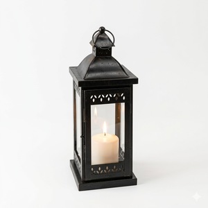 Portavelas blanco tipo linterna, colgante, de madera, estilo rústico, decorativo, para exteriores, para decoración de bodas, portavelas tipo huracán - Product Image 4