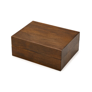 Premium Solid Wood Jewelry <b>Box</b> with Black Velvet Lining, <b>Hinged</b> <b>Lid</b> and Elegant Wooden <b>Storage</b> Case - Product Image 5